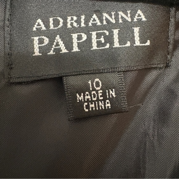 Adrianna Papell Navy Blue Lace Sheath Dress | V-Neck Ruched Sz 10 Wedding - Picture 3 of 13